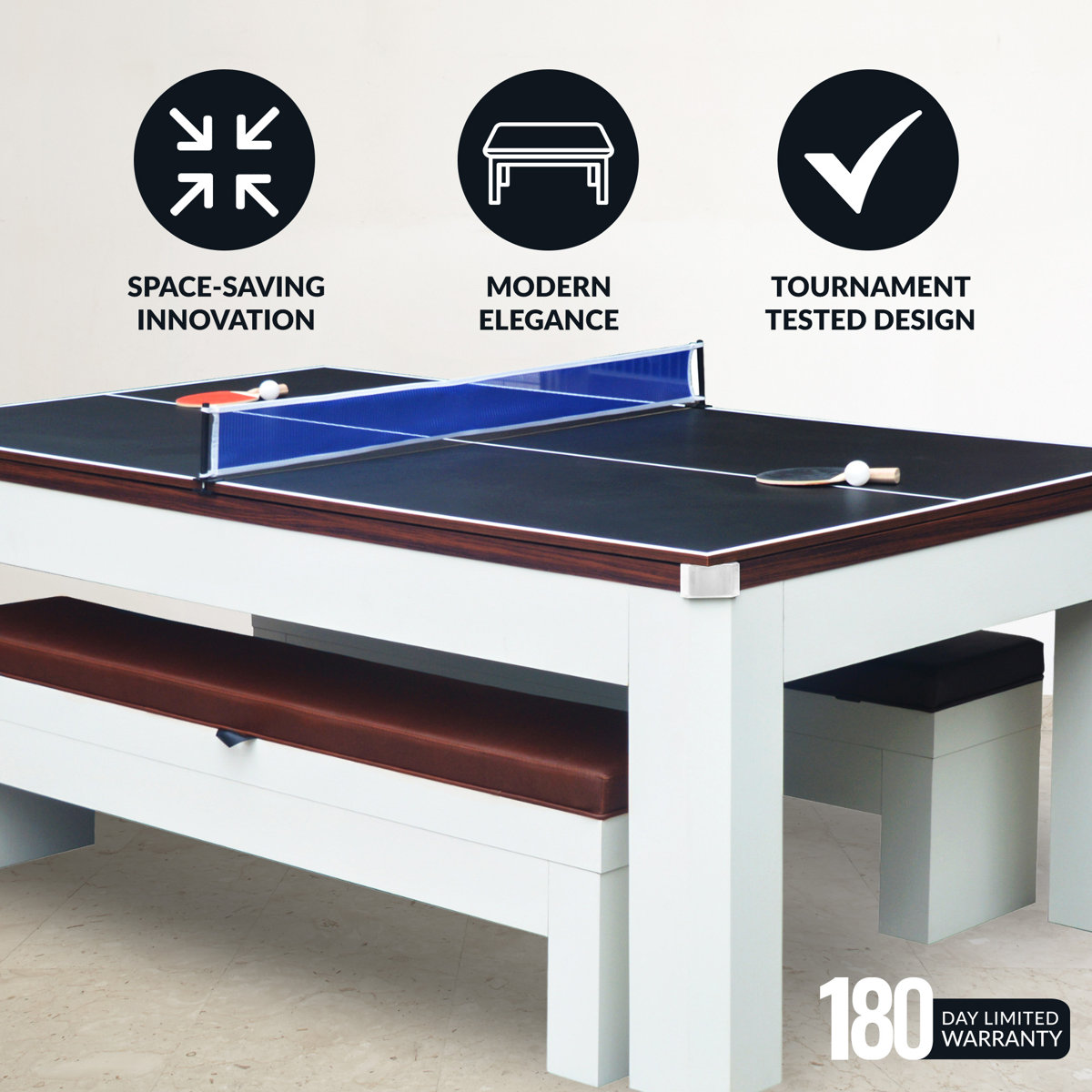 Hathaway Games Hathaway Newport Stylish 7 Ft Multi Game Pool Table ...